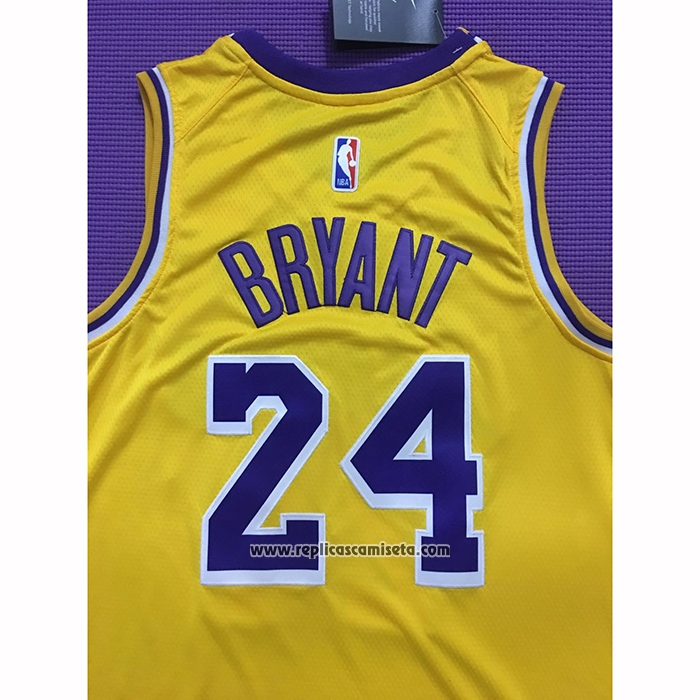 Camiseta Los Angeles Lakers Kobe Bryant #24 Icon 2018-19 Amarillo